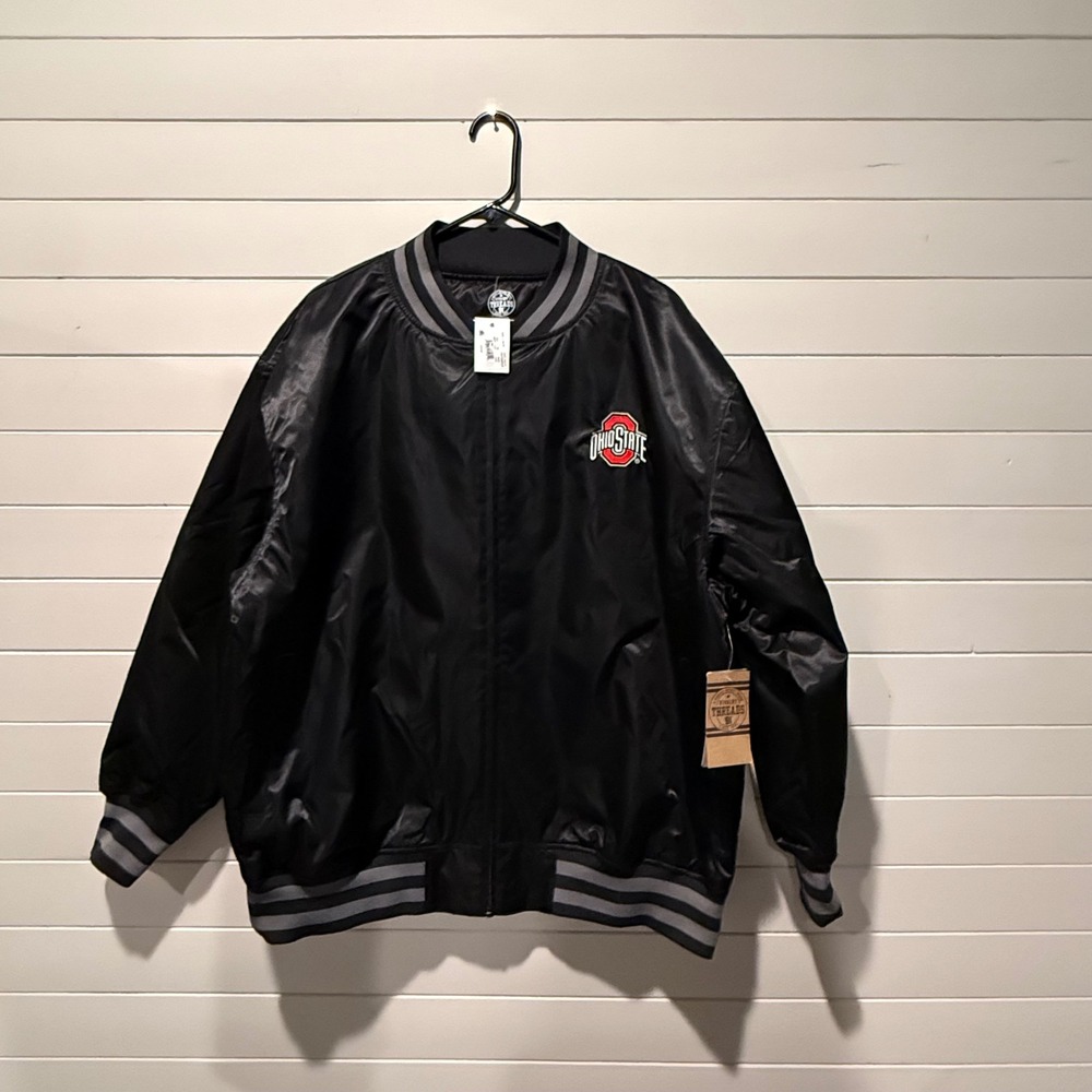 Rivalry Threads‎ Ohio State Buckeyes Varsity Bomber Jacket Black Mens Large NWT